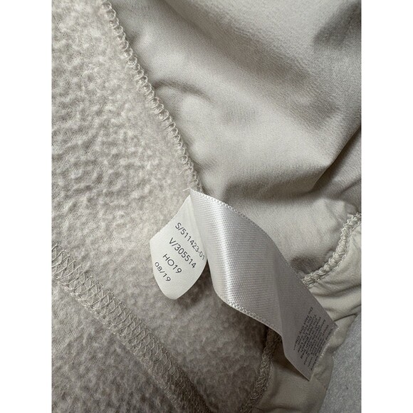 Athleta Cold Front Hybrid Cream Quilted Jacket size Small Fleece - Picture 4 of 6